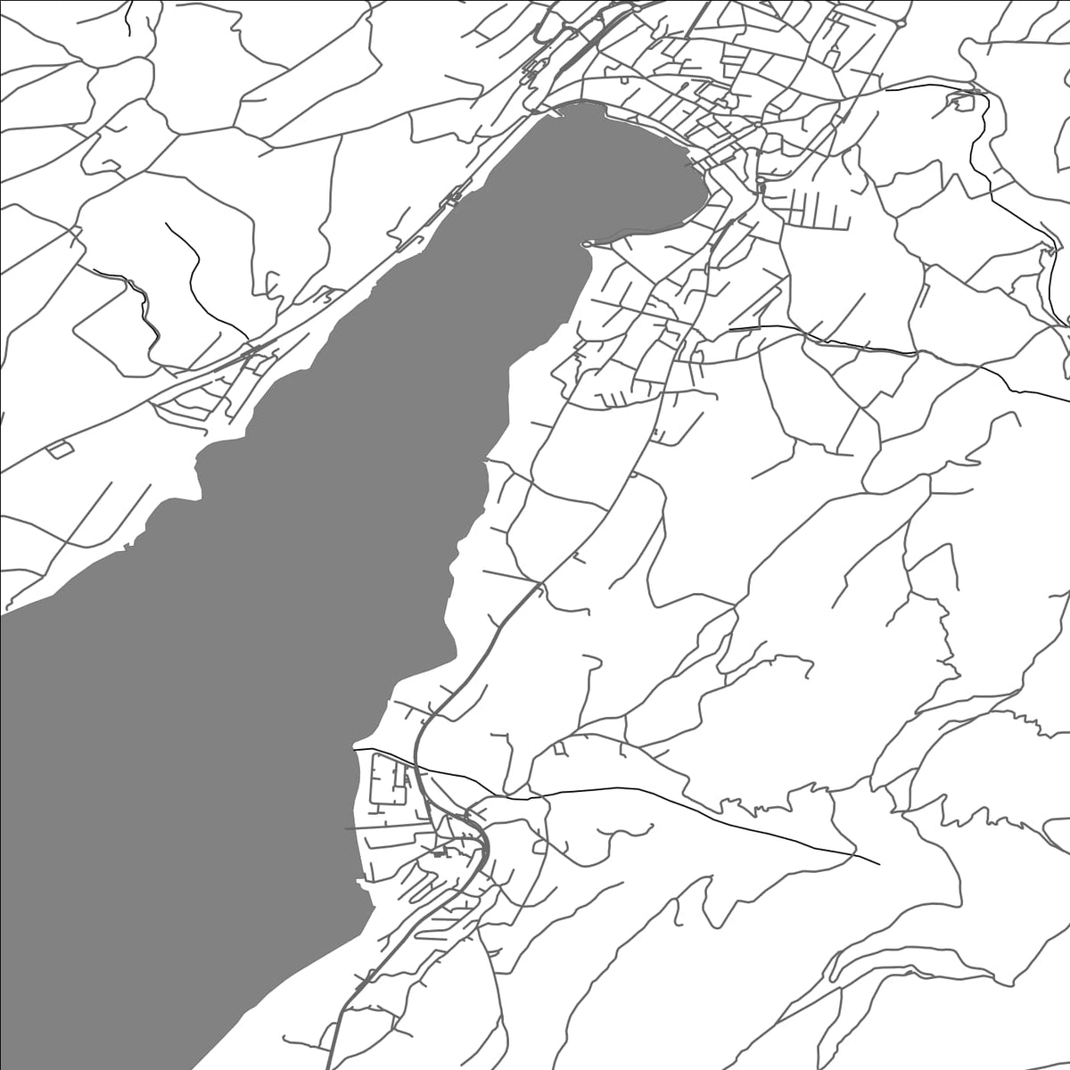ROAD MAP OF KUSSNACHT, SWITZERLAND BY MAPBAKES