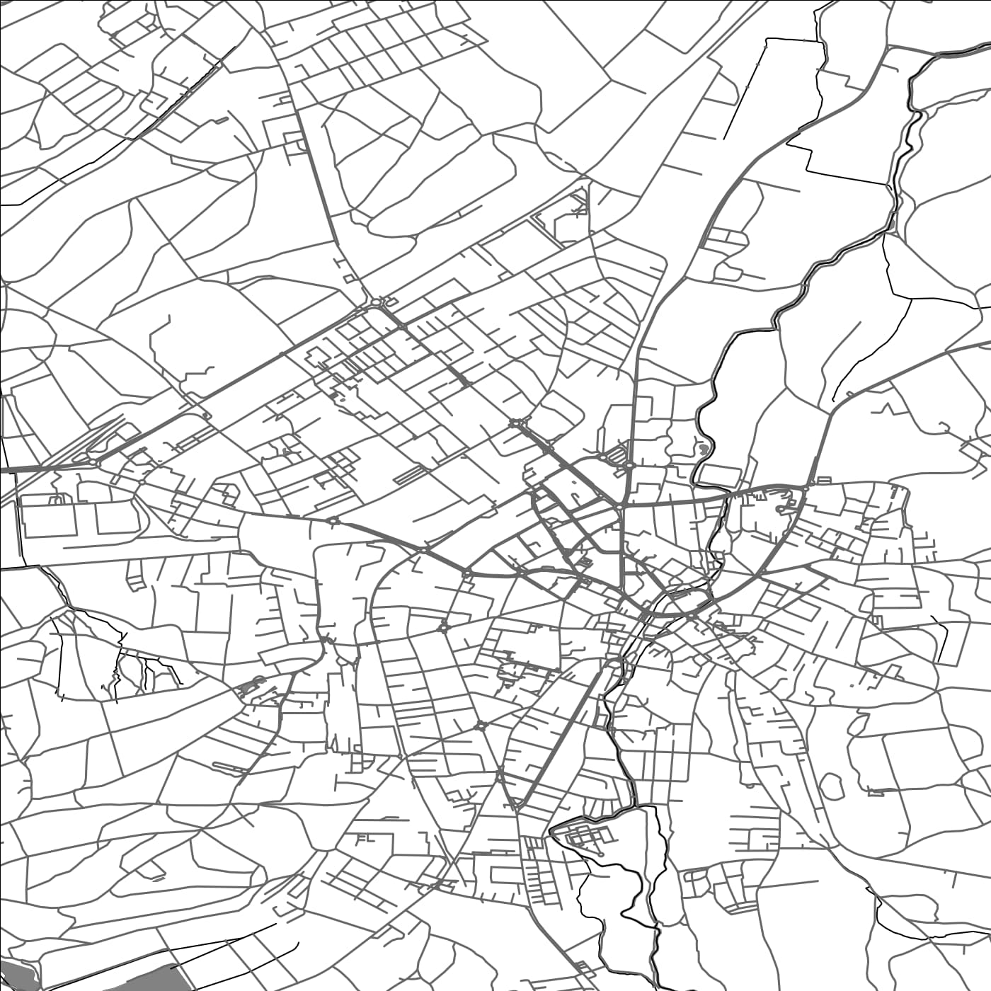 ROAD MAP OF LANGENTHAL, SWITZERLAND BY MAPBAKES