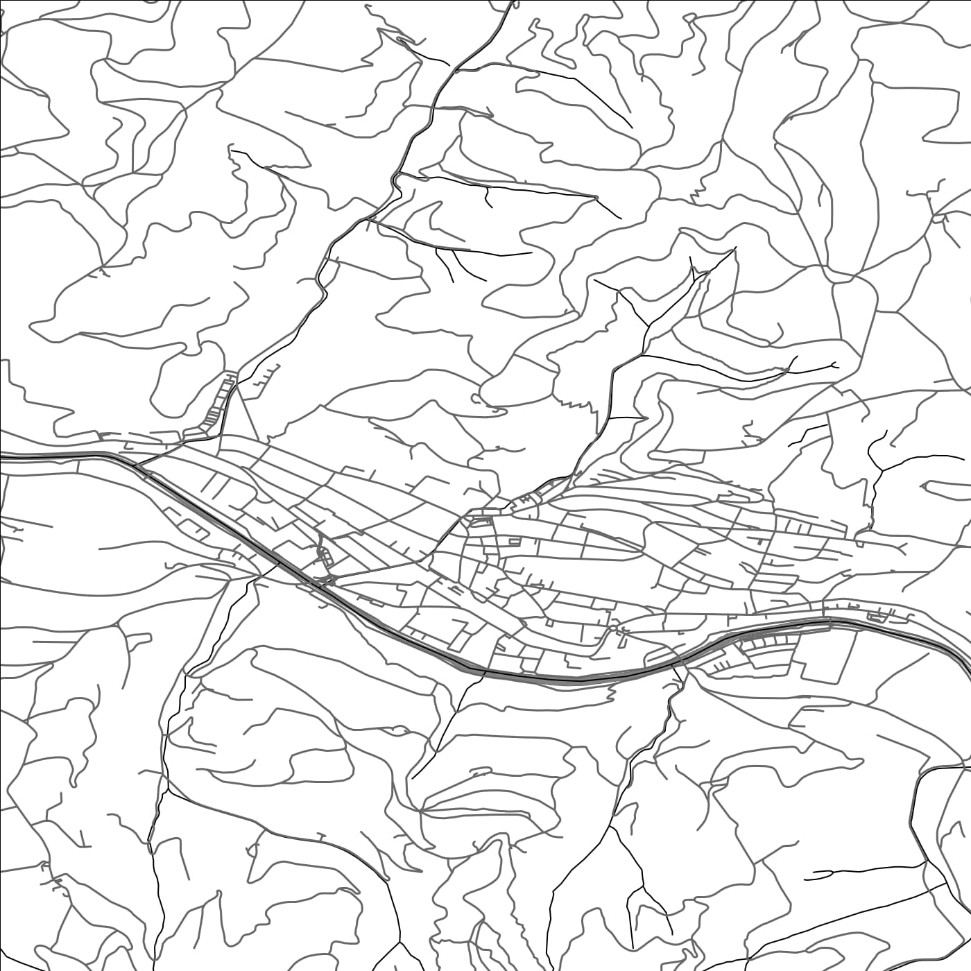 ROAD MAP OF LANGNAU, SWITZERLAND BY MAPBAKES