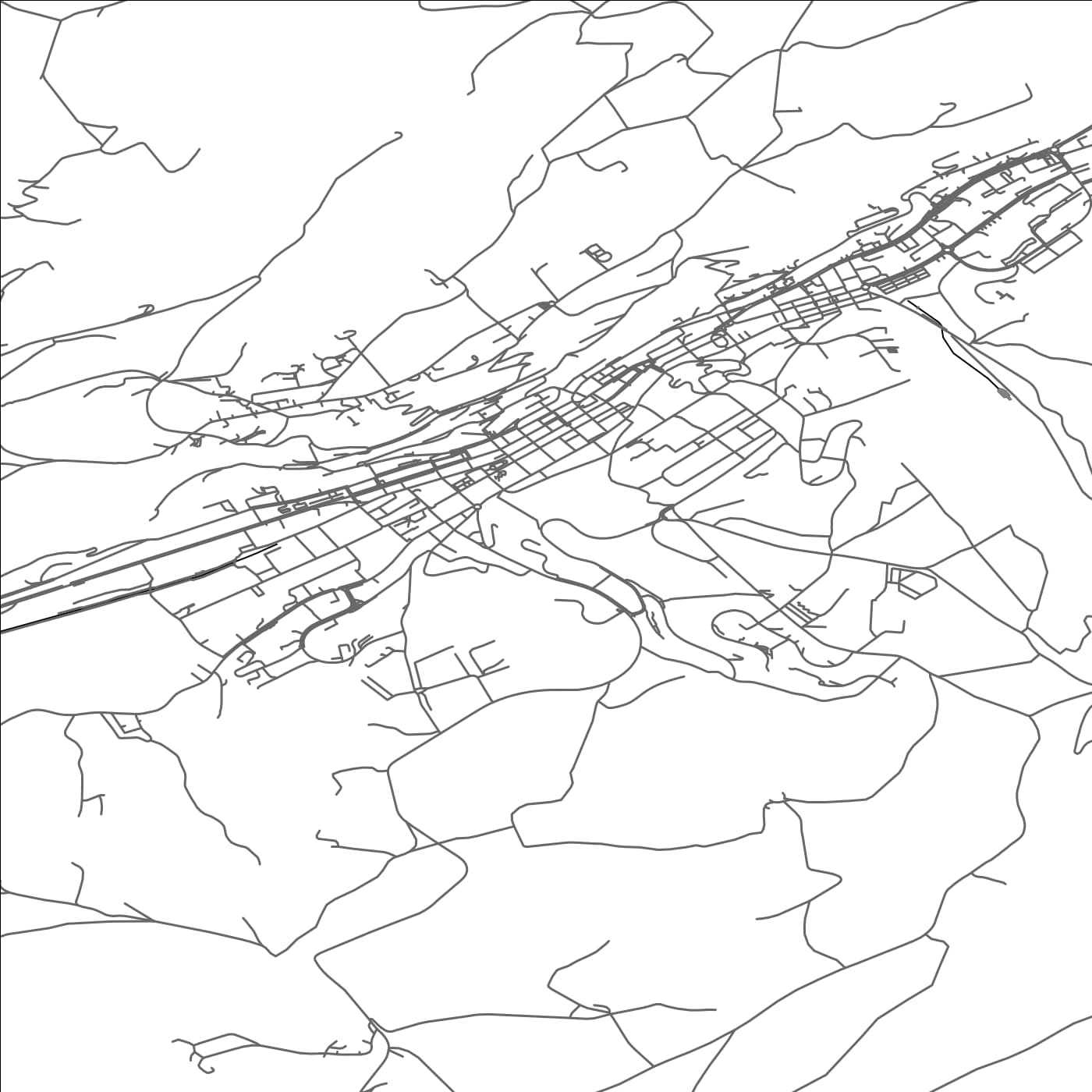 ROAD MAP OF LE LOCLE, SWITZERLAND BY MAPBAKES