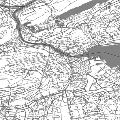 ROAD MAP OF LUCERNE, SWITZERLAND BY MAPBAKES