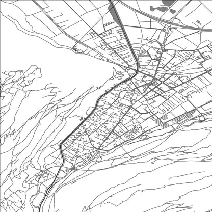 ROAD MAP OF MARTIGNY, SWITZERLAND BY MAPBAKES