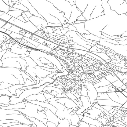 ROAD MAP OF MELS, SWITZERLAND BY MAPBAKES