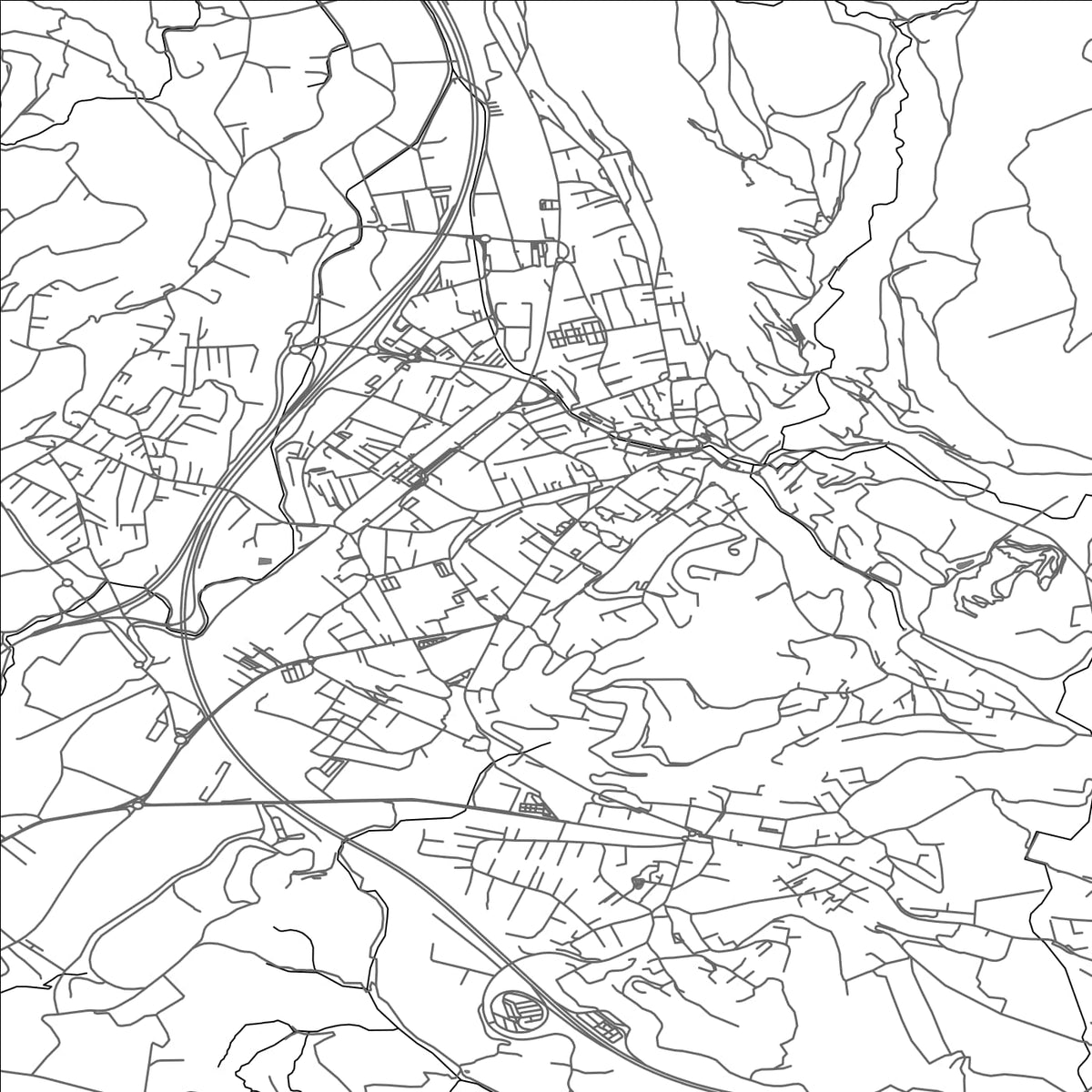 ROAD MAP OF MENDRISIO, SWITZERLAND BY MAPBAKES