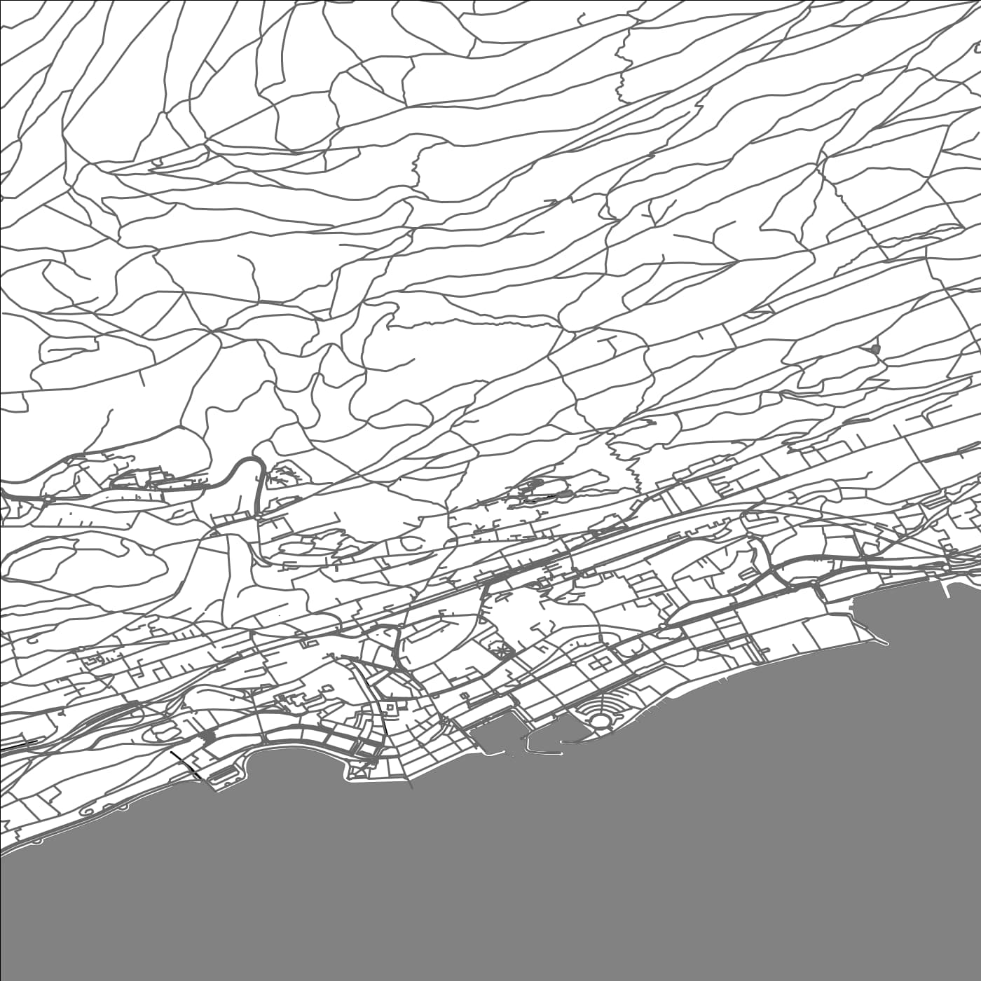 ROAD MAP OF NEUCHATEL, SWITZERLAND BY MAPBAKES