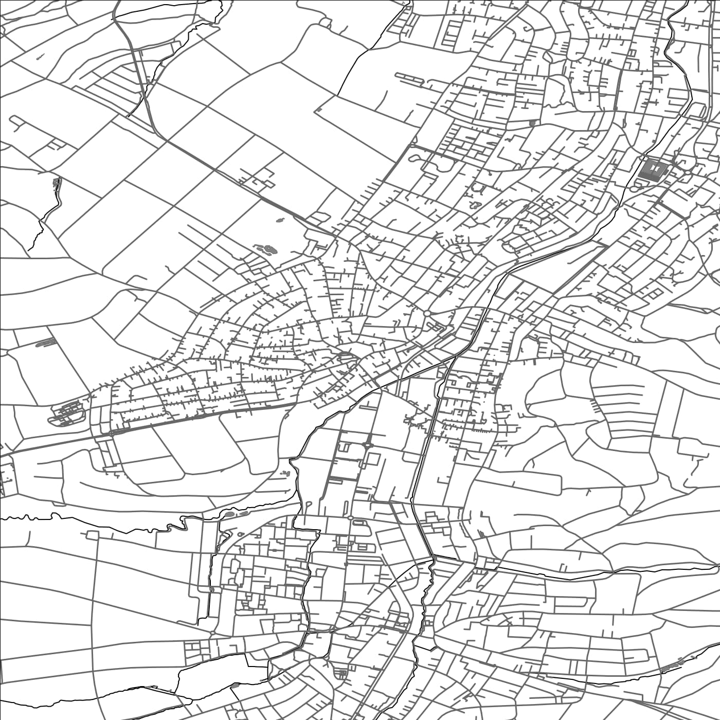 ROAD MAP OF OBERWIL, SWITZERLAND BY MAPBAKES