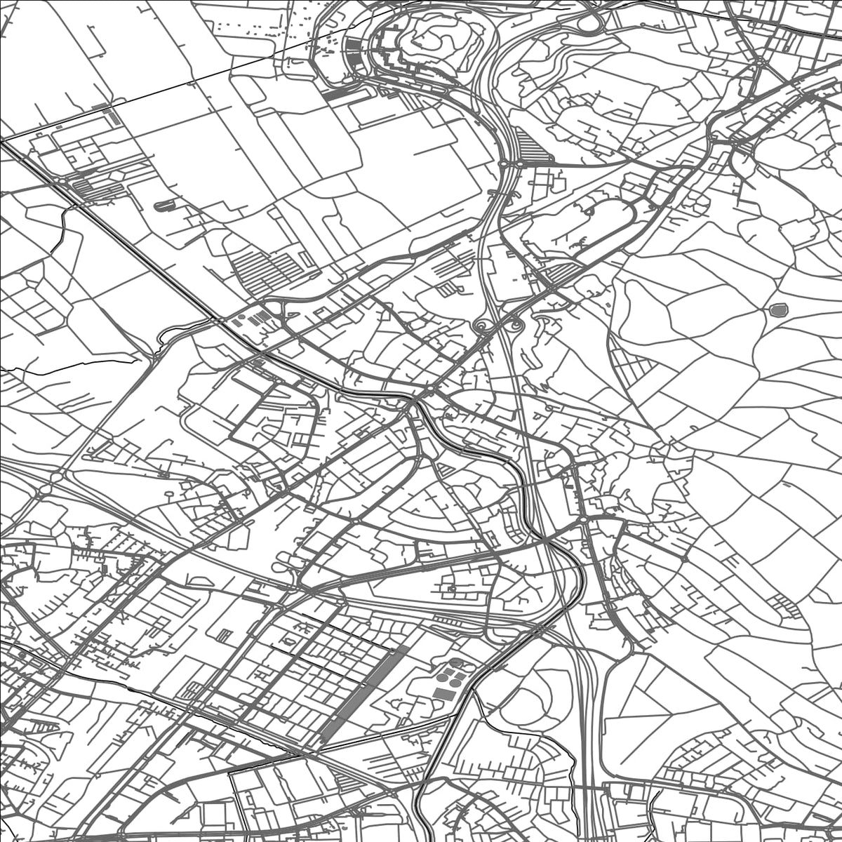 ROAD MAP OF OPFIKON, SWITZERLAND BY MAPBAKES