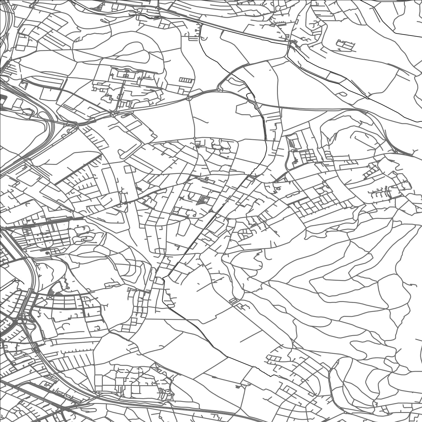 ROAD MAP OF OSTERMUNDIGEN, SWITZERLAND BY MAPBAKES