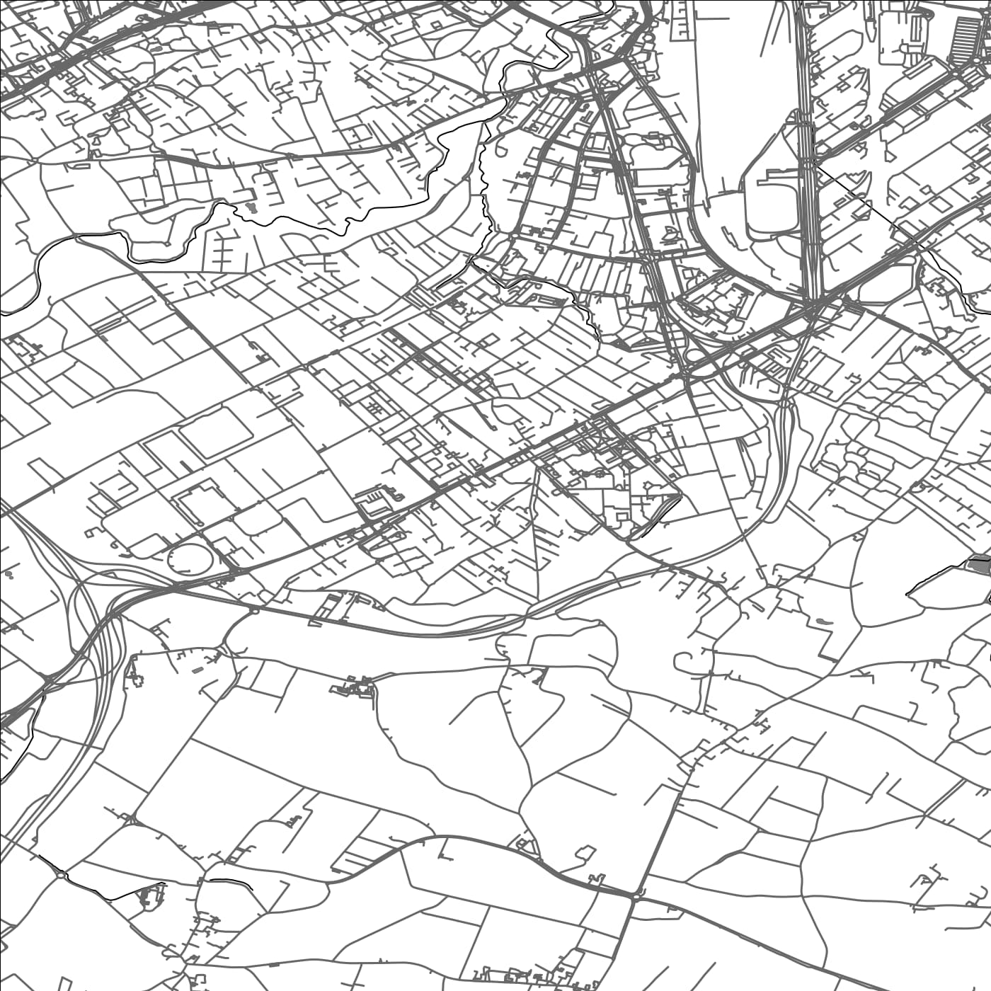 ROAD MAP OF PLAN-LES-OUATES, SWITZERLAND BY MAPBAKES