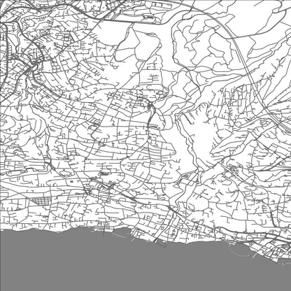 ROAD MAP OF PULLY, SWITZERLAND BY MAPBAKES