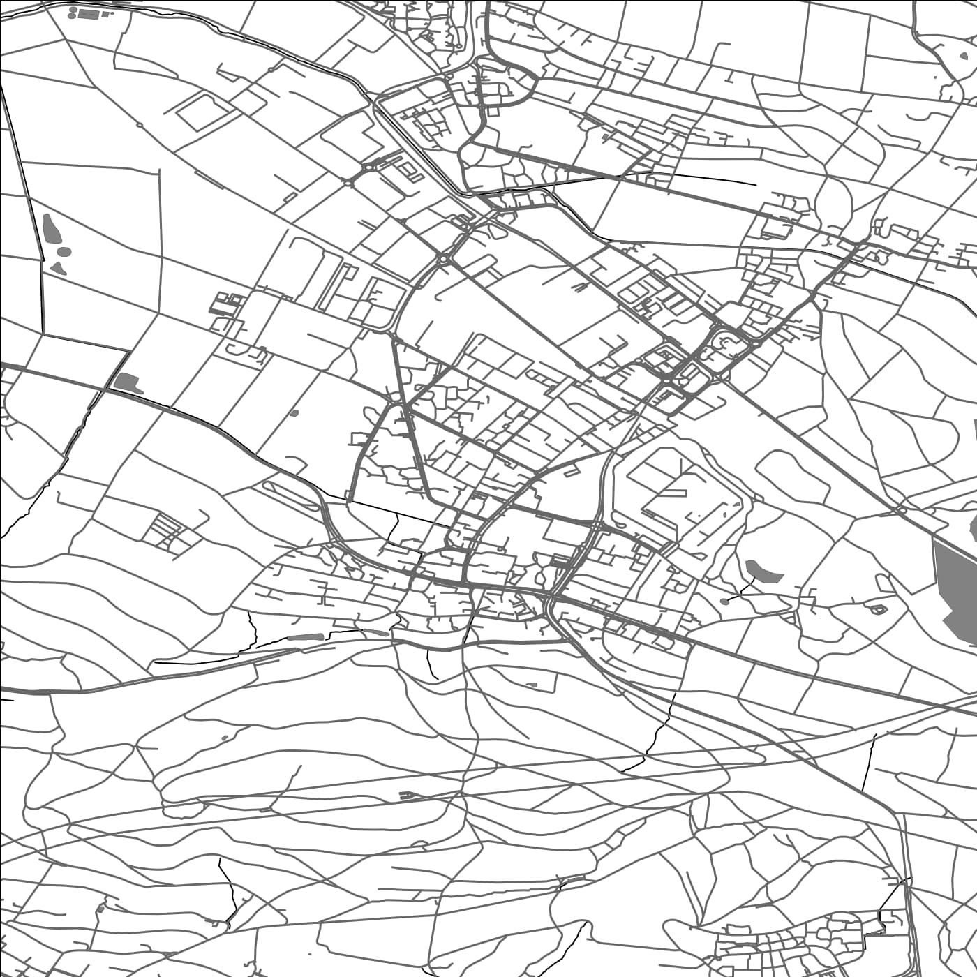 ROAD MAP OF REGENSDORF, SWITZERLAND BY MAPBAKES