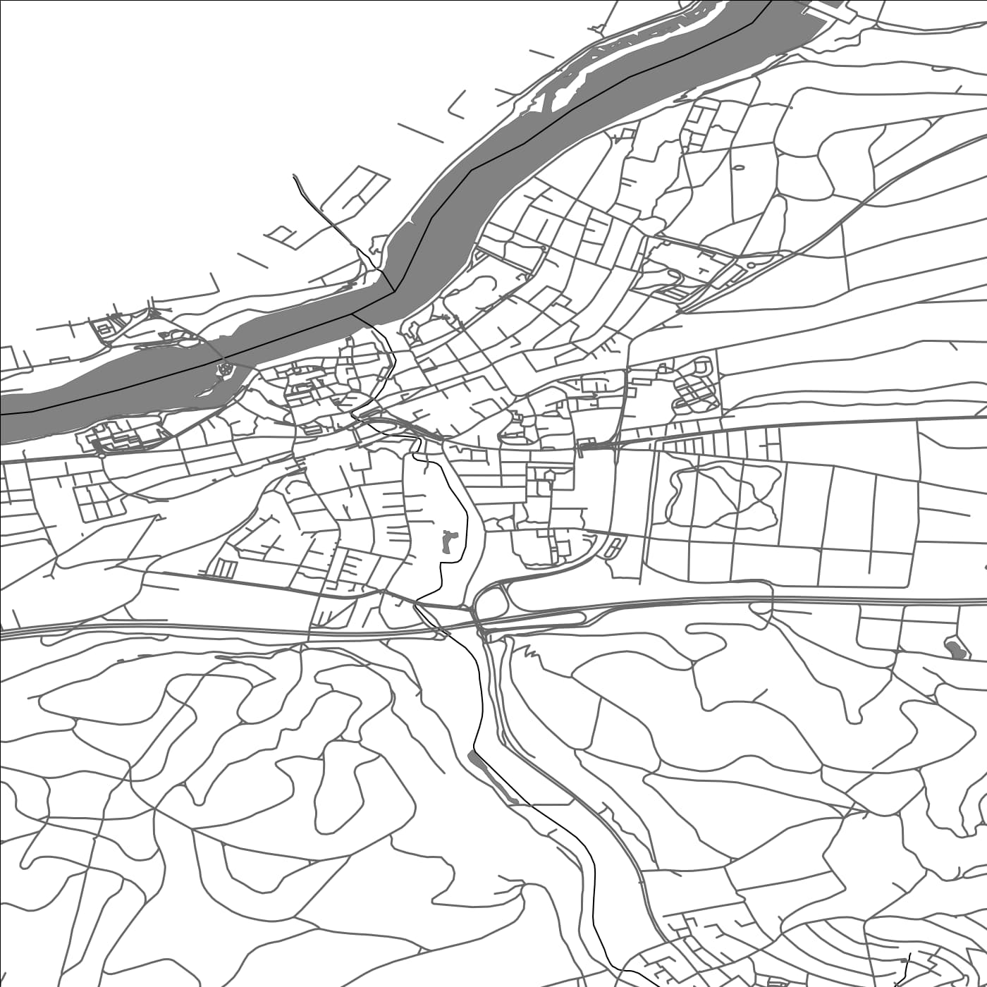 ROAD MAP OF RHEINFELDEN, SWITZERLAND BY MAPBAKES