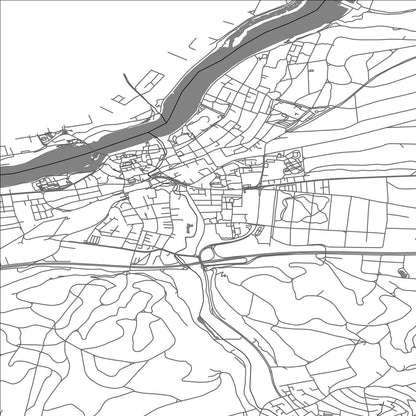 ROAD MAP OF RHEINFELDEN, SWITZERLAND BY MAPBAKES