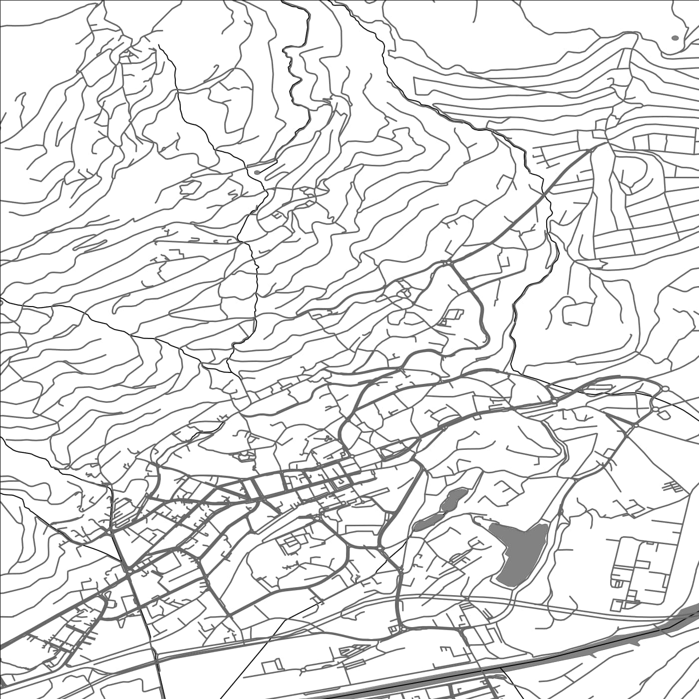 ROAD MAP OF SIERRE, SWITZERLAND BY MAPBAKES