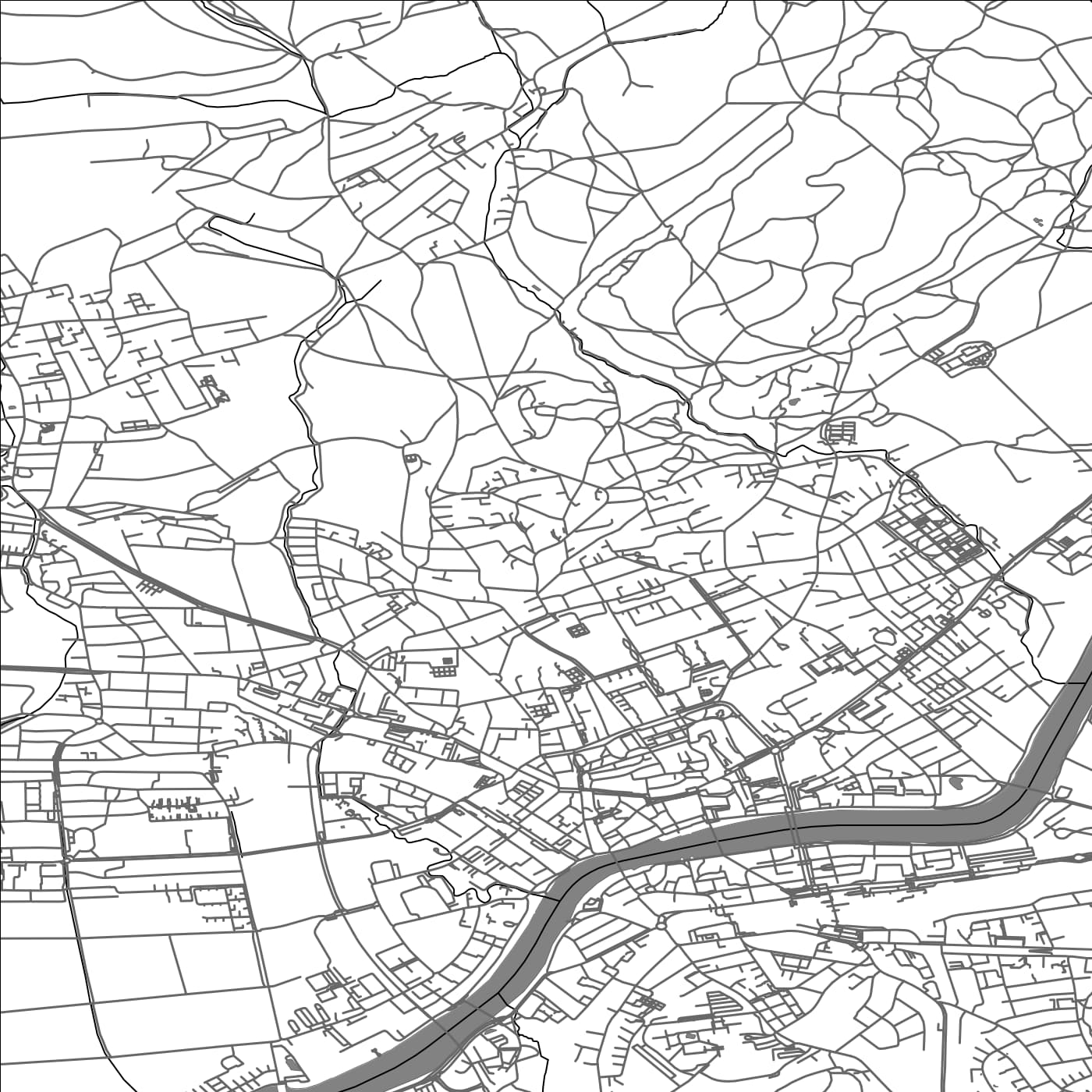 ROAD MAP OF SOLOTHURN, SWITZERLAND BY MAPBAKES