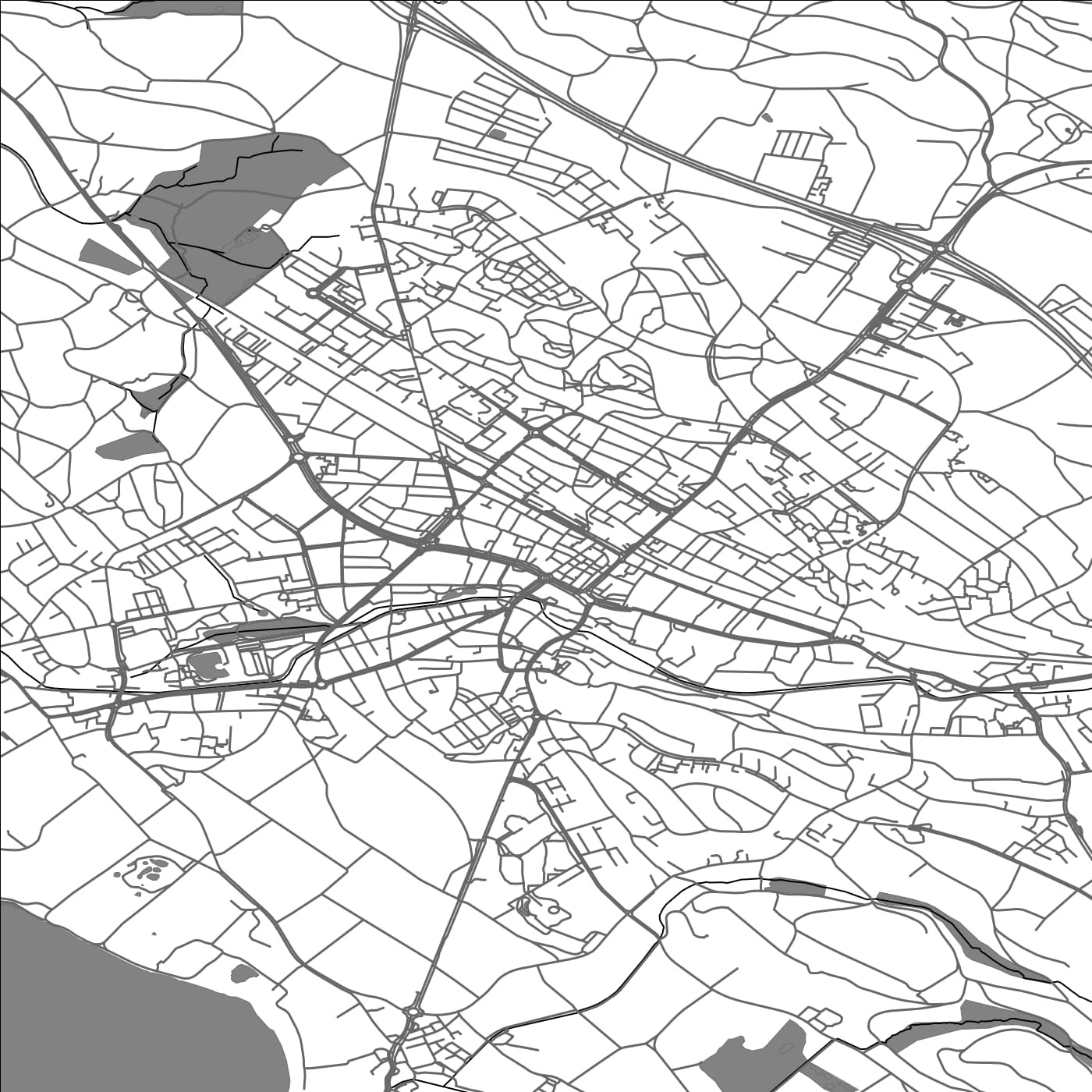 ROAD MAP OF USTER, SWITZERLAND BY MAPBAKES