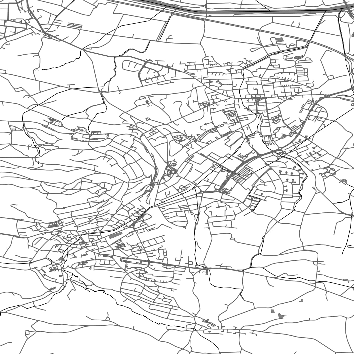 ROAD MAP OF UZWIL, SWITZERLAND BY MAPBAKES