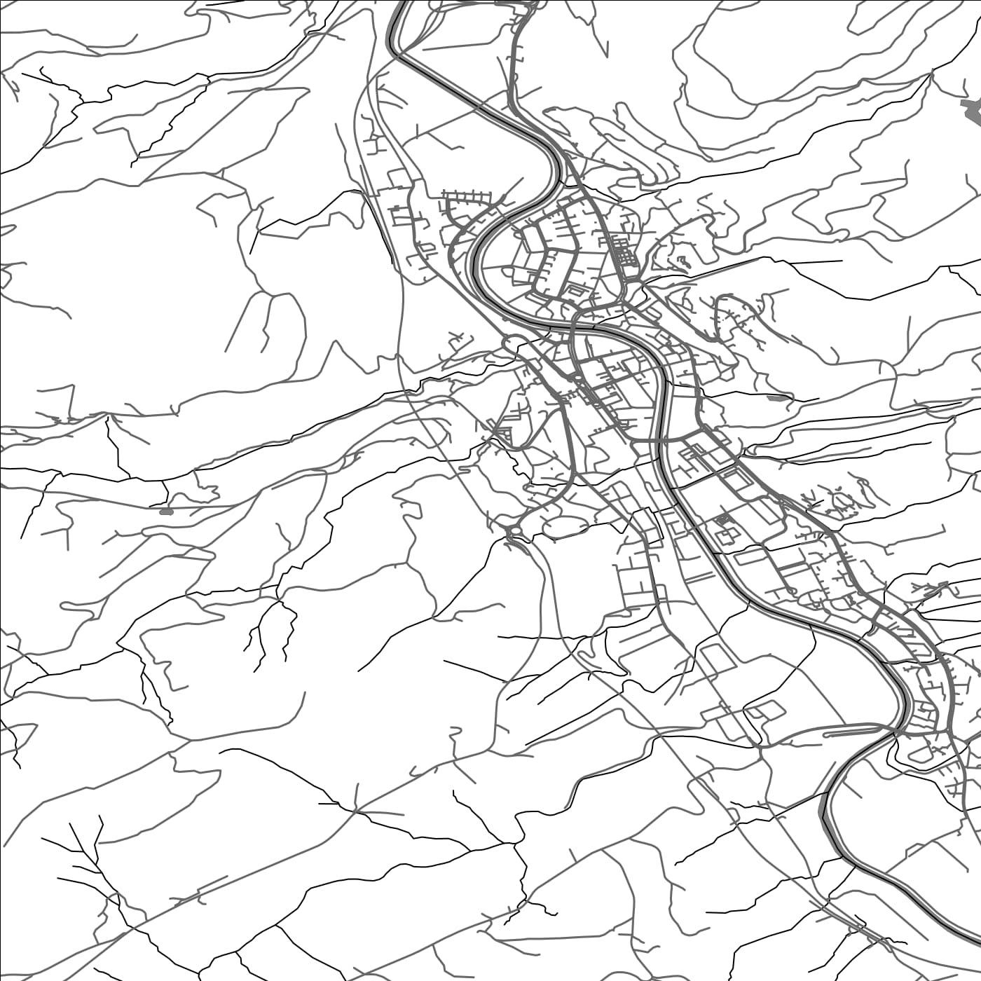 ROAD MAP OF WATTWIL, SWITZERLAND BY MAPBAKES