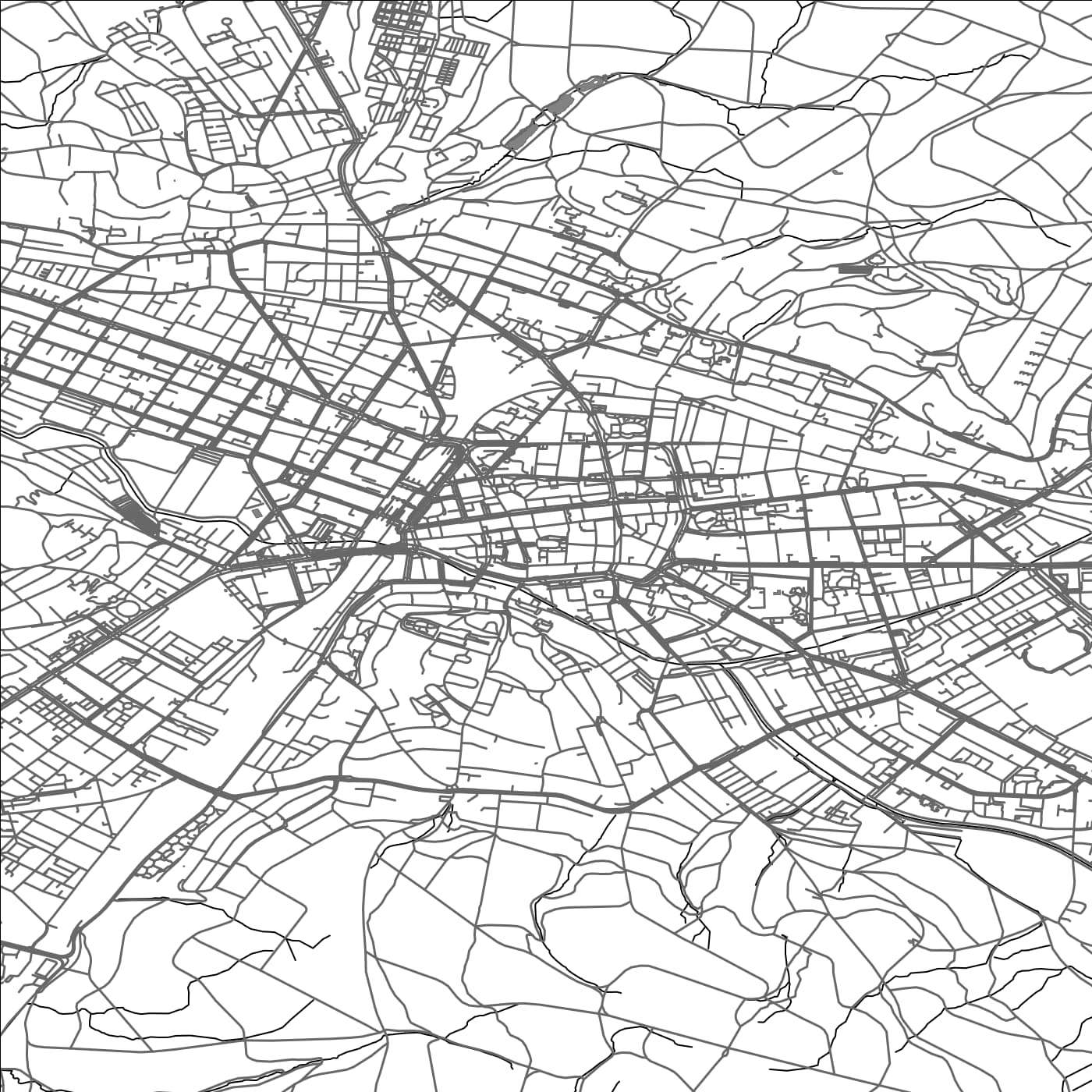 ROAD MAP OF WINTERTHUR, SWITZERLAND BY MAPBAKES