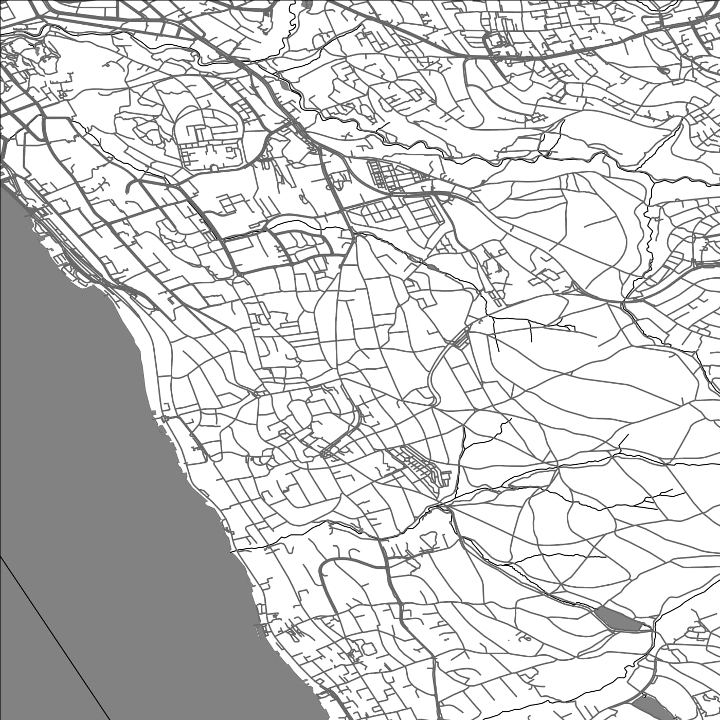 ROAD MAP OF ZOLLIKON, SWITZERLAND BY MAPBAKES