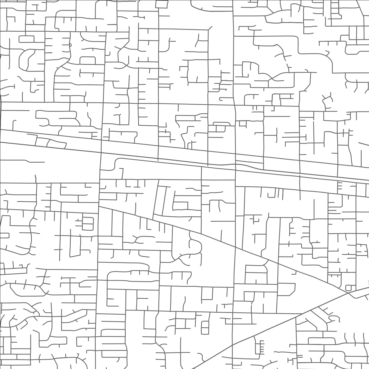 ROAD MAP OF ALOHA, OREGON BY MAPBAKES