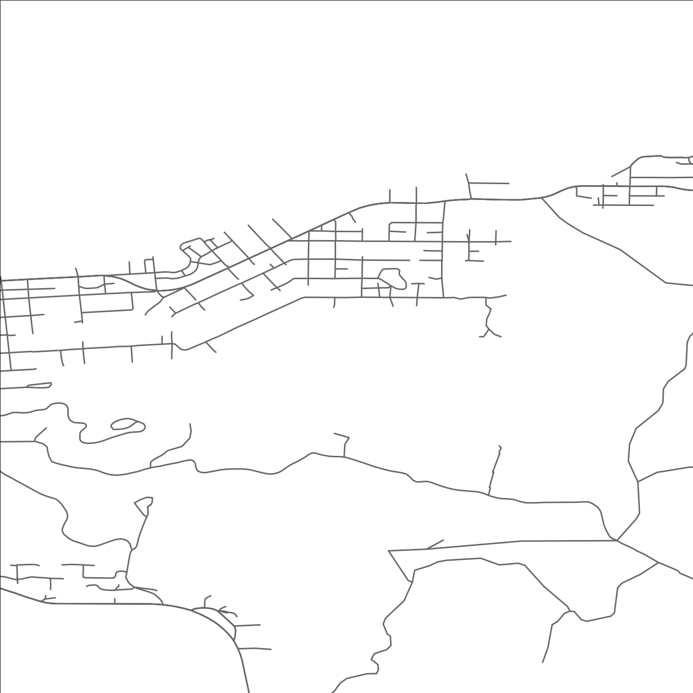 ROAD MAP OF ASTORIA, OREGON BY MAPBAKES