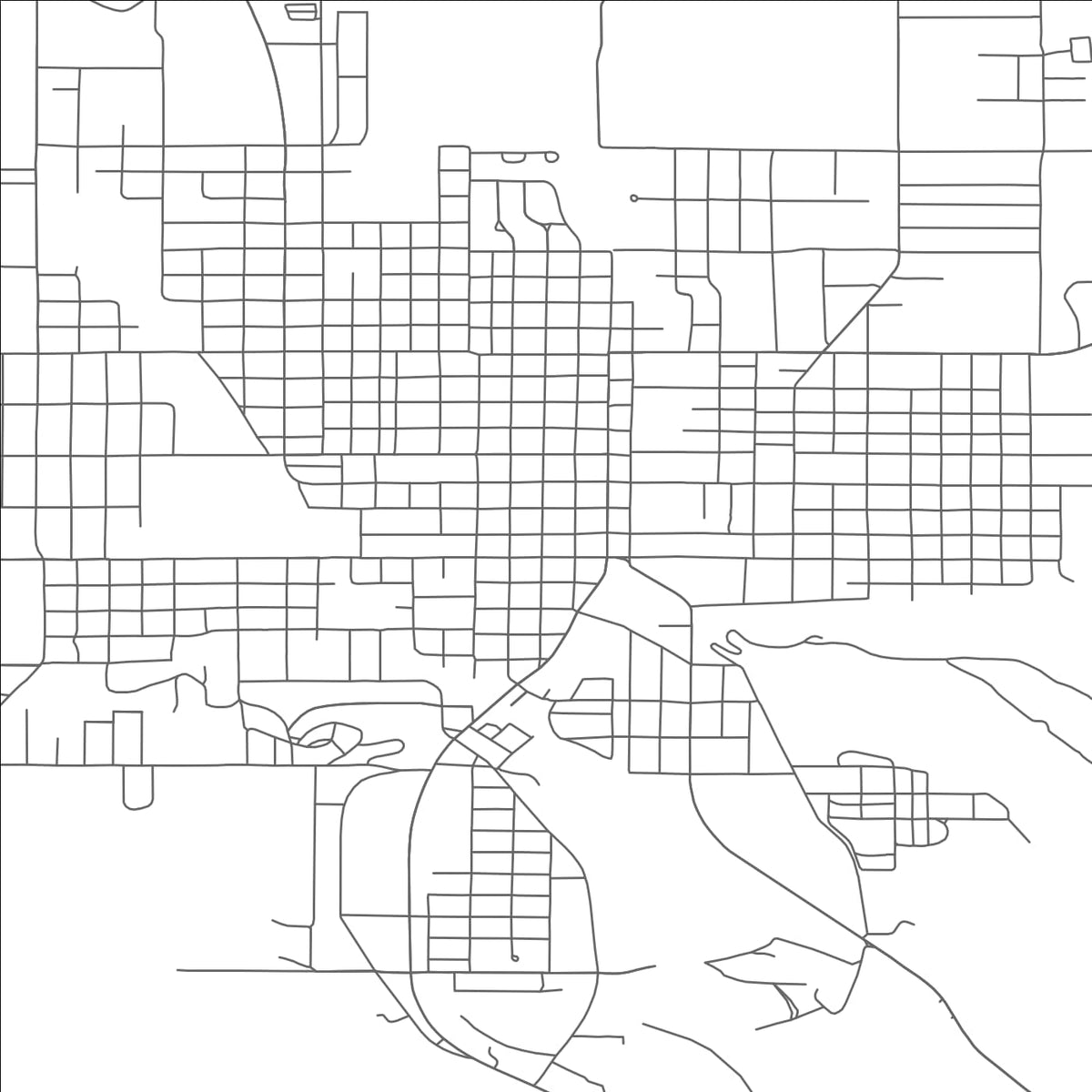 ROAD MAP OF BAKER CITY, OREGON BY MAPBAKES