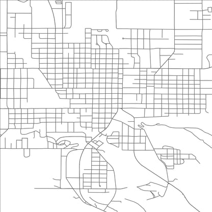 ROAD MAP OF BAKER CITY, OREGON BY MAPBAKES