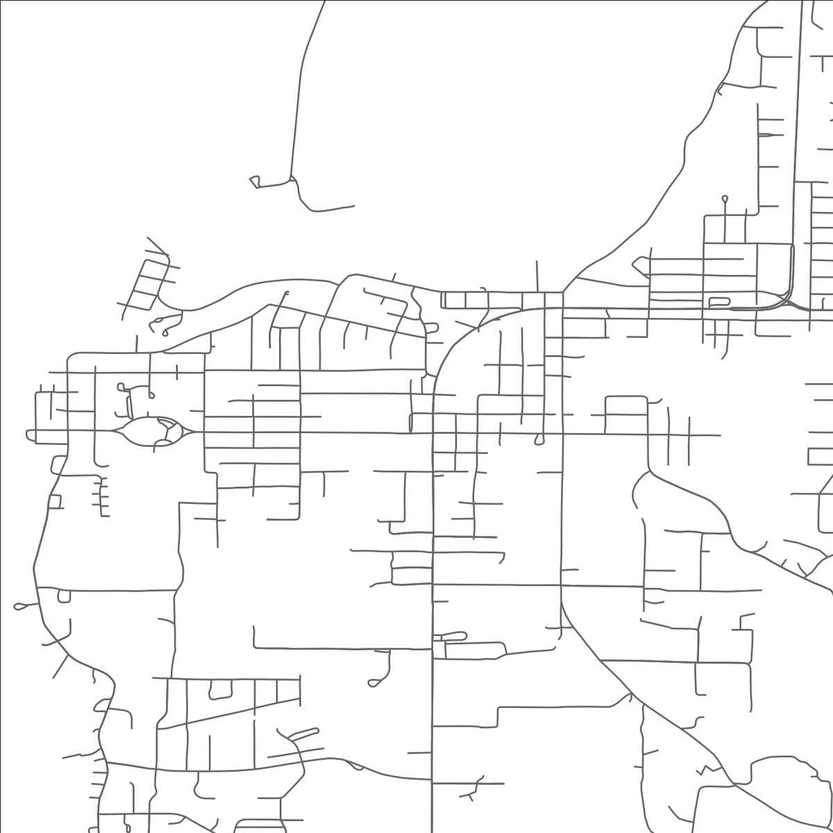 ROAD MAP OF BANDON, OREGON BY MAPBAKES