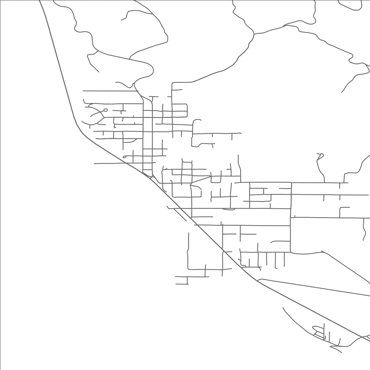 ROAD MAP OF BAY CITY, OREGON BY MAPBAKES