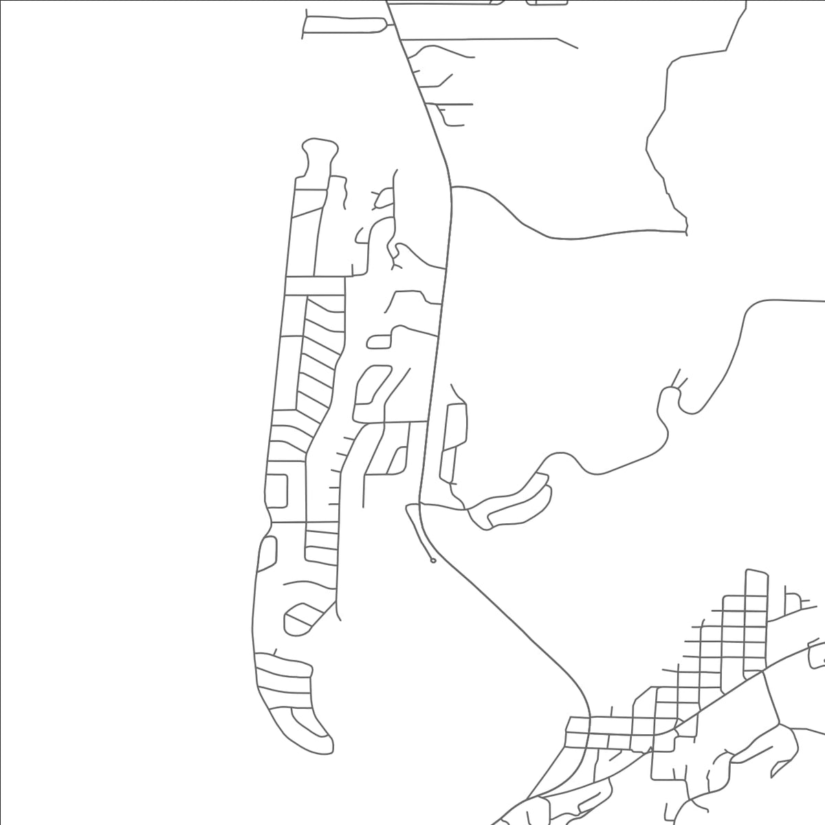 ROAD MAP OF BAYSHORE, OREGON BY MAPBAKES