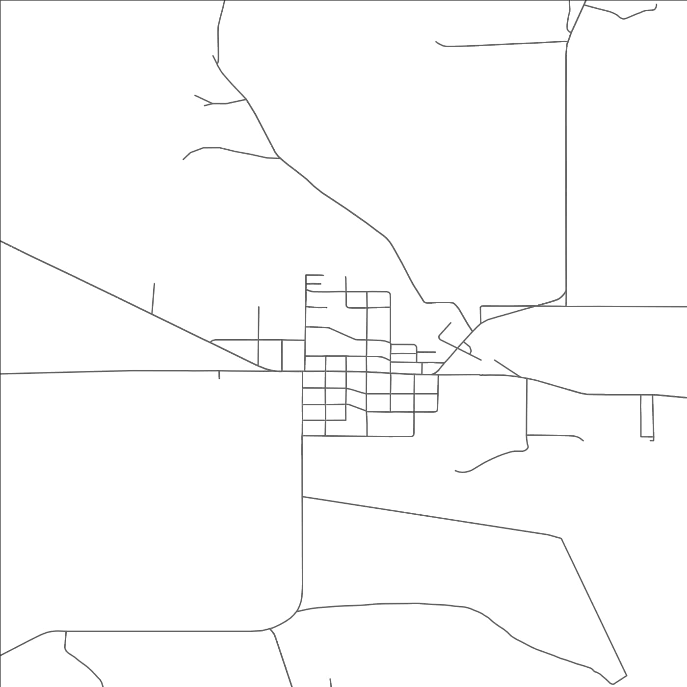 ROAD MAP OF BONANZA, OREGON BY MAPBAKES