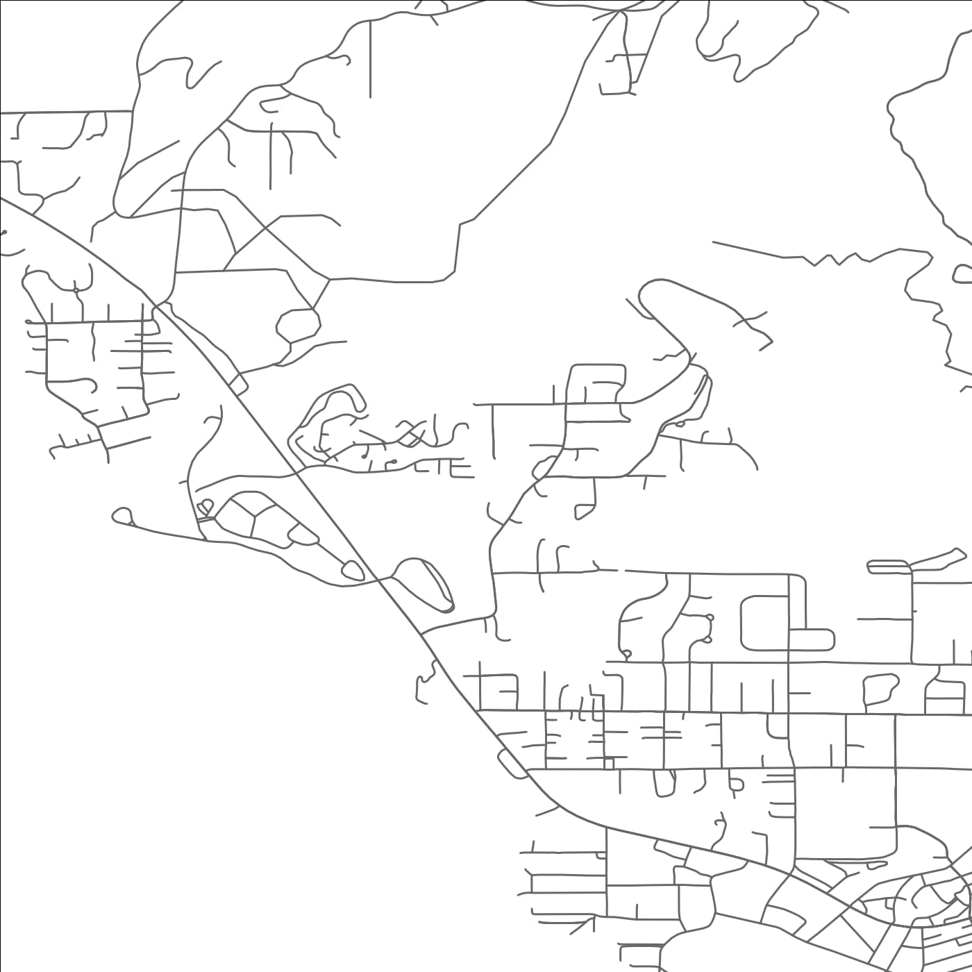 ROAD MAP OF BROOKINGS, OREGON BY MAPBAKES