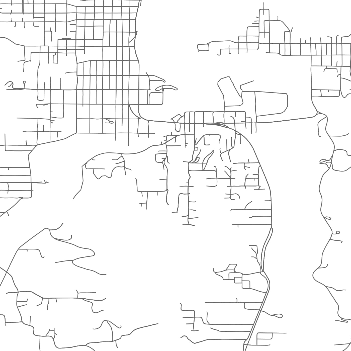 ROAD MAP OF BUNKER HILL, OREGON BY MAPBAKES