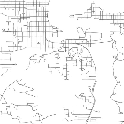 ROAD MAP OF BUNKER HILL, OREGON BY MAPBAKES