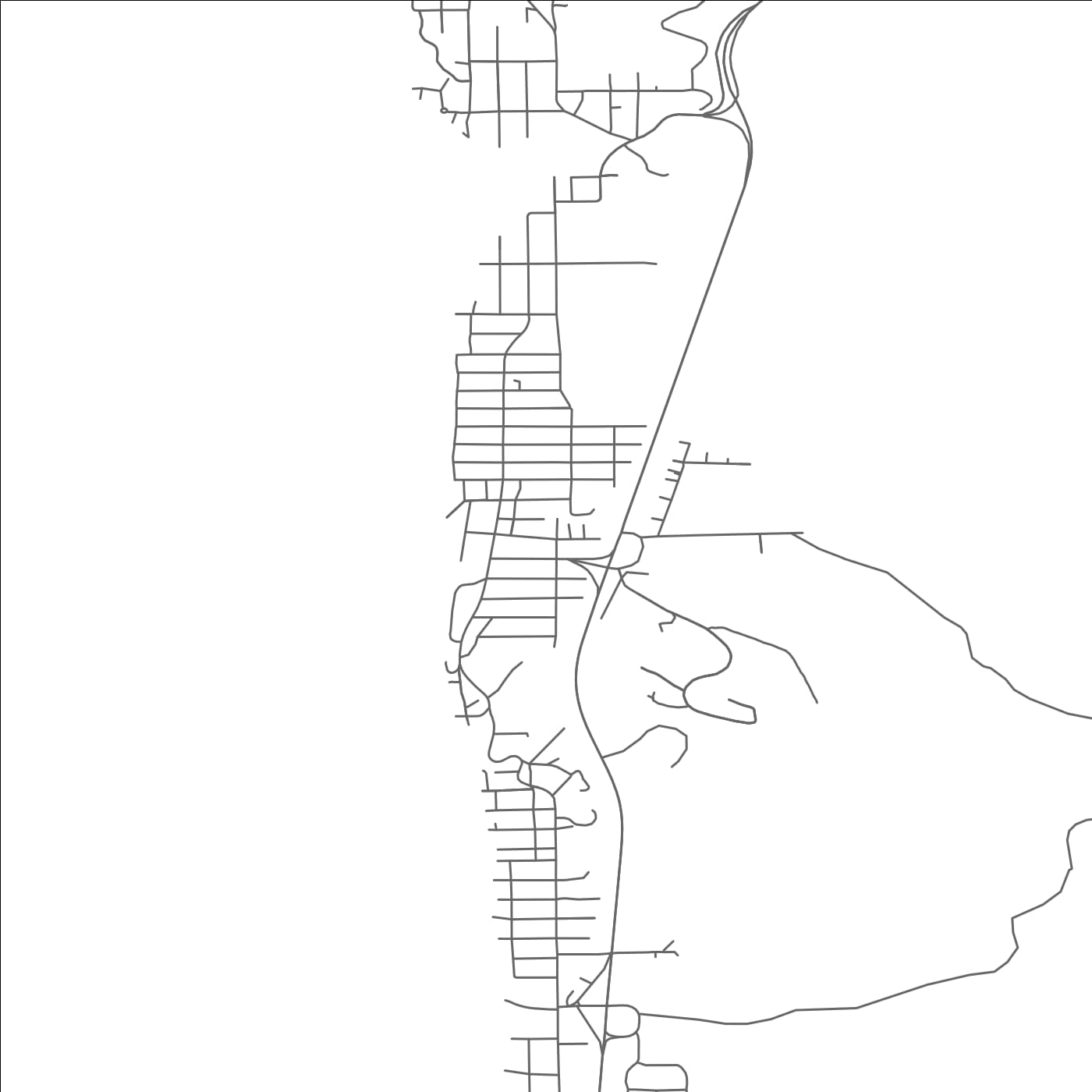 ROAD MAP OF CANNON BEACH, OREGON BY MAPBAKES