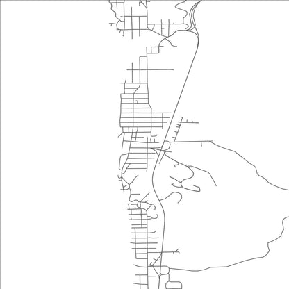 ROAD MAP OF CANNON BEACH, OREGON BY MAPBAKES