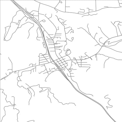 ROAD MAP OF CANYONVILLE, OREGON BY MAPBAKES