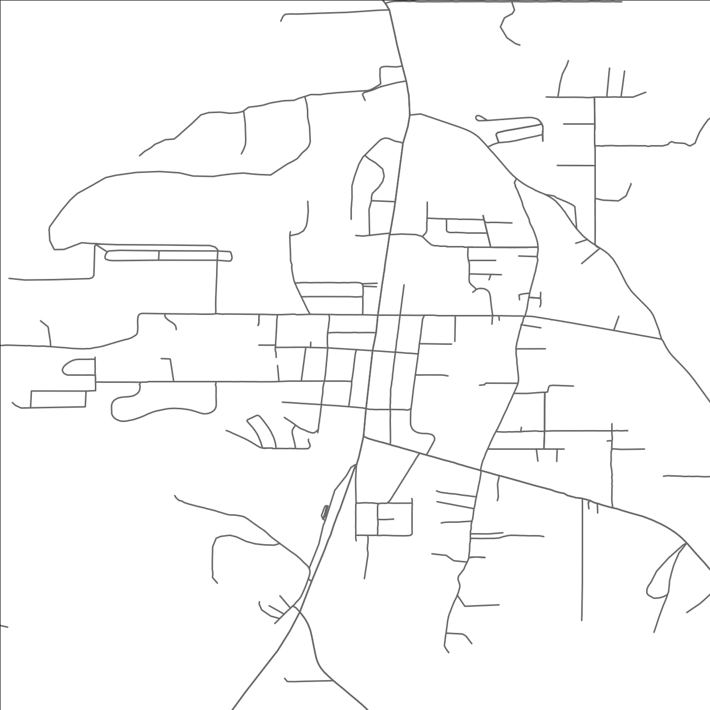 ROAD MAP OF CAVE JUNCTION, OREGON BY MAPBAKES