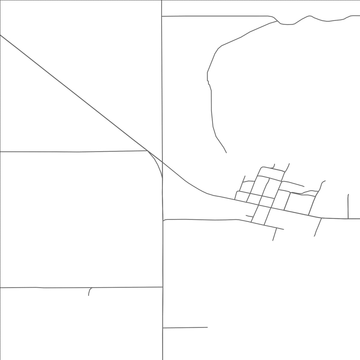 ROAD MAP OF CRANE, OREGON BY MAPBAKES