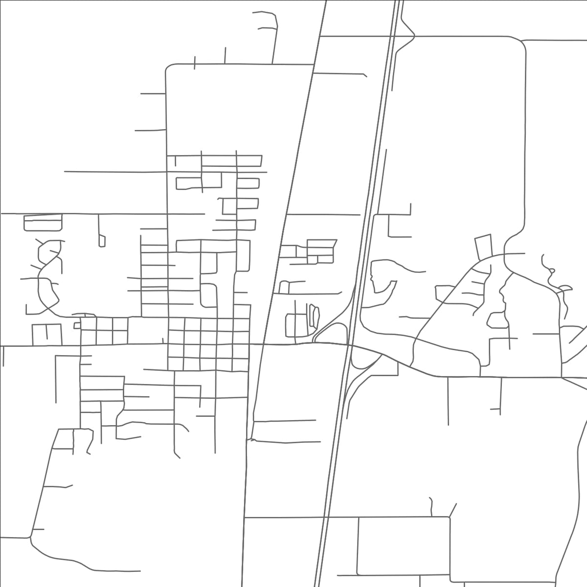 ROAD MAP OF CRESWELL, OREGON BY MAPBAKES