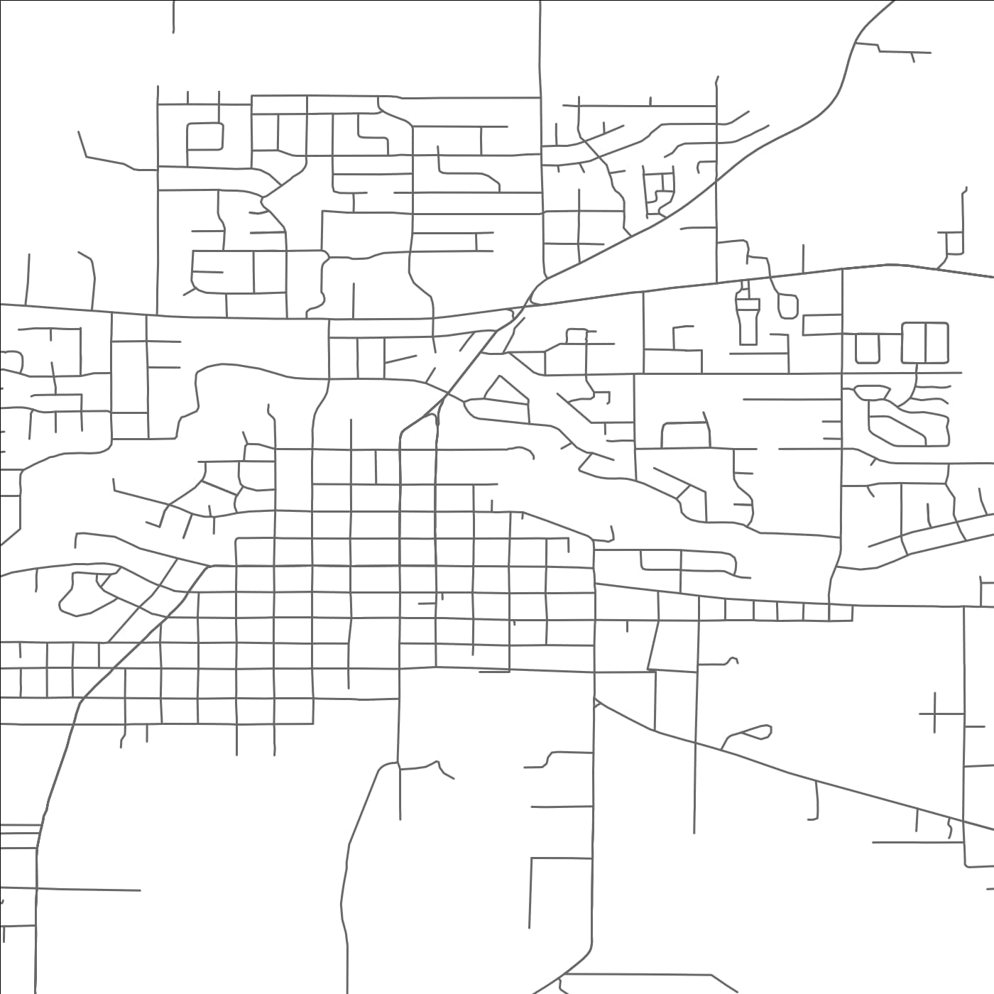 ROAD MAP OF DALLAS, OREGON BY MAPBAKES