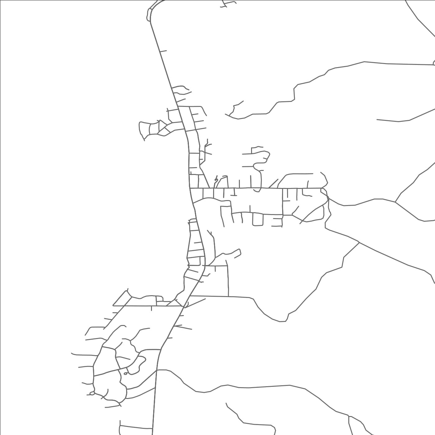 ROAD MAP OF DEPOE BAY, OREGON BY MAPBAKES