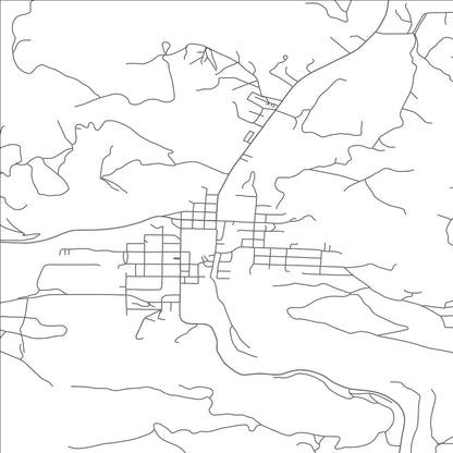 ROAD MAP OF DRAIN, OREGON BY MAPBAKES