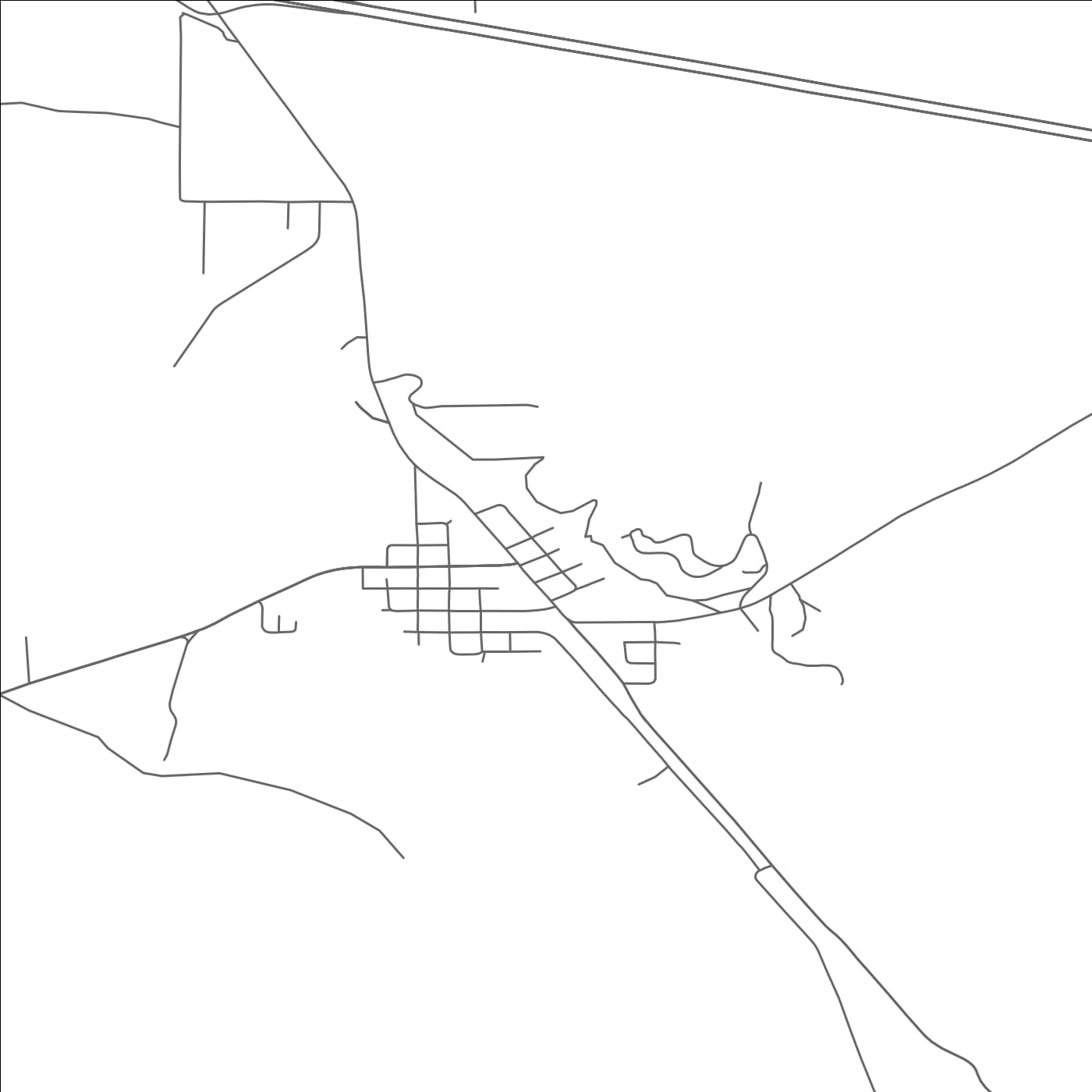 ROAD MAP OF ECHO, OREGON BY MAPBAKES