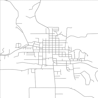 ROAD MAP OF ENTERPRISE, OREGON BY MAPBAKES