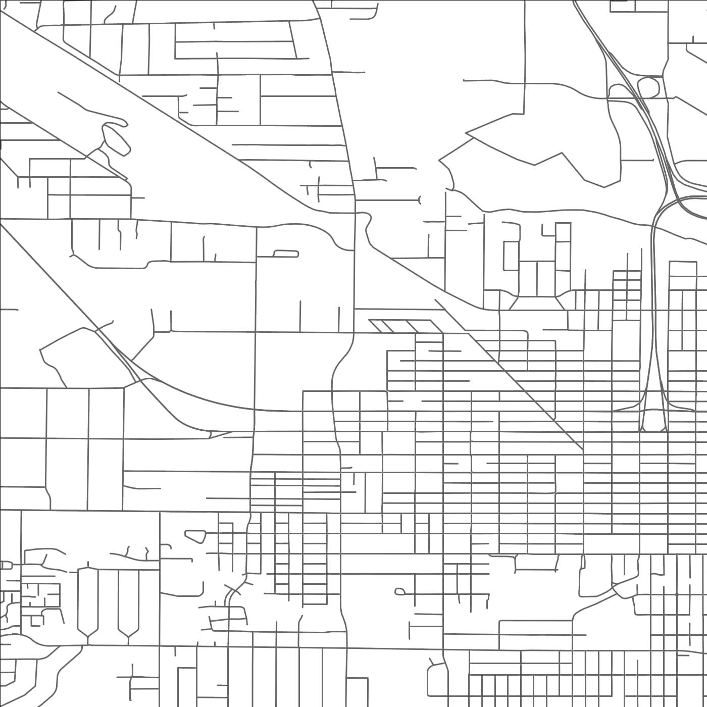 ROAD MAP OF EUGENE, OREGON BY MAPBAKES