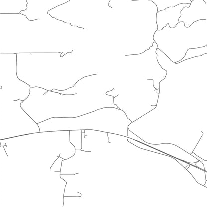 ROAD MAP OF FORT HILL, OREGON BY MAPBAKES