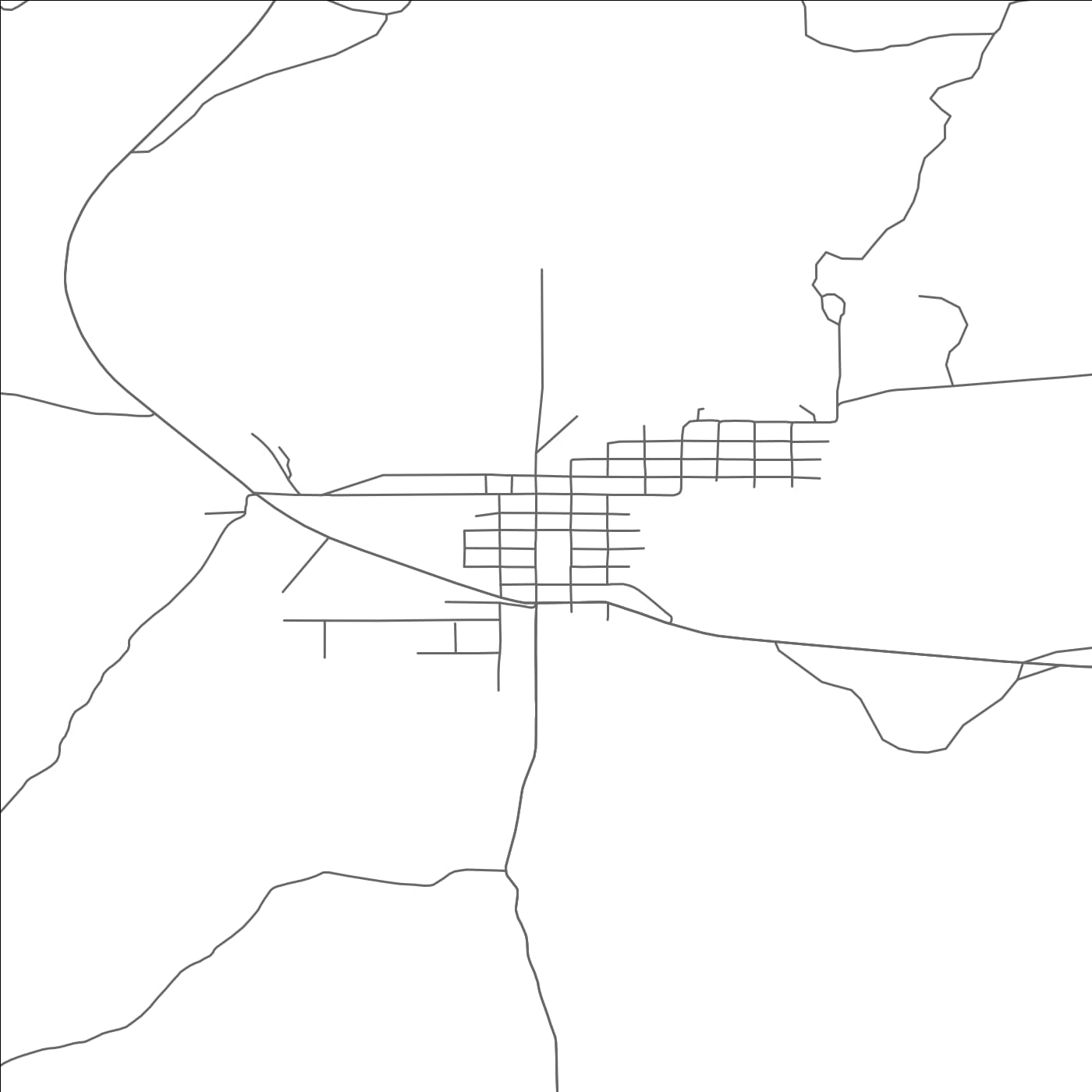 ROAD MAP OF FOSSIL, OREGON BY MAPBAKES