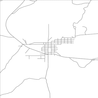 ROAD MAP OF FOSSIL, OREGON BY MAPBAKES